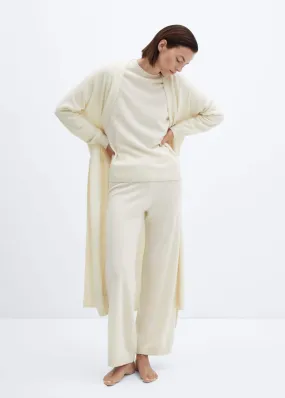 Pyjamas | Femme MANGO Cardigan 100 % Cachemire Blanc Cassé